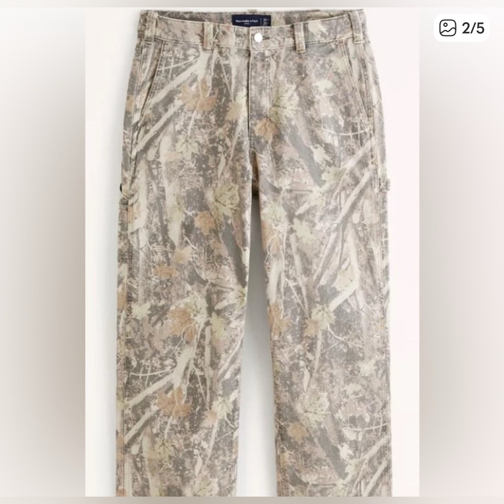Abercrombie & Fitch Baggy Workwear Pant in Camo